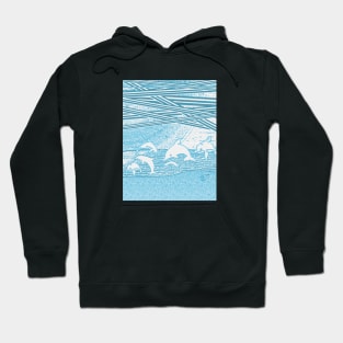 Dolphin Pattern Hoodie